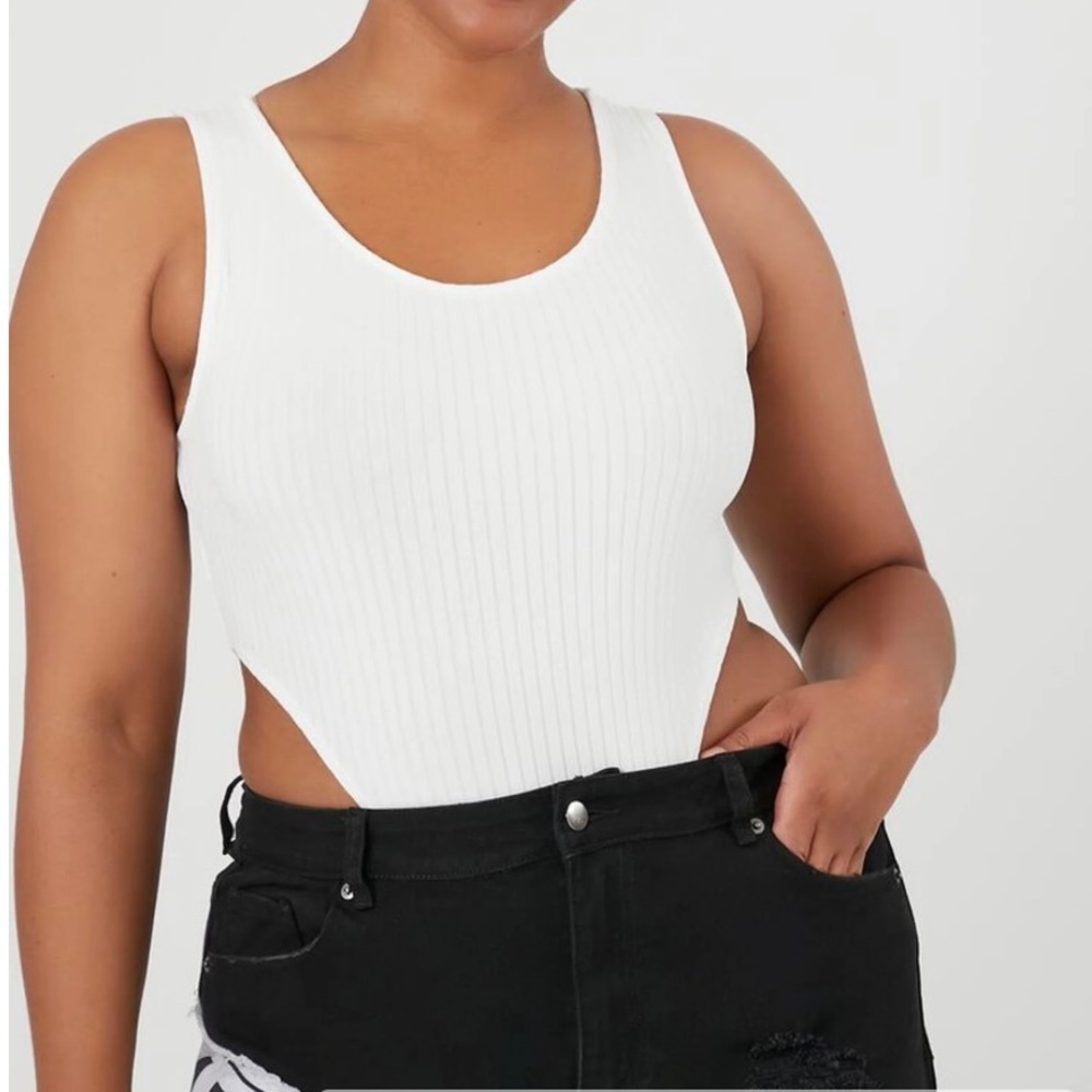 Ribbed High-Cut Bodysuit - Picture 2 of 3